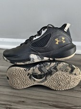 Unisex Under Armour Lockdown 5 3023949 Black Basketball Shoes Sneakers Y7