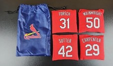 St Louis Cardinals Cornhole Bags Set of 4 Red Wainwright Carpenter Sutter Forsch