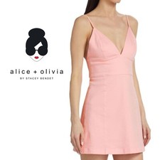 Alice + Olivia Jeans Carli Triangle Top Mini Dress Size 2