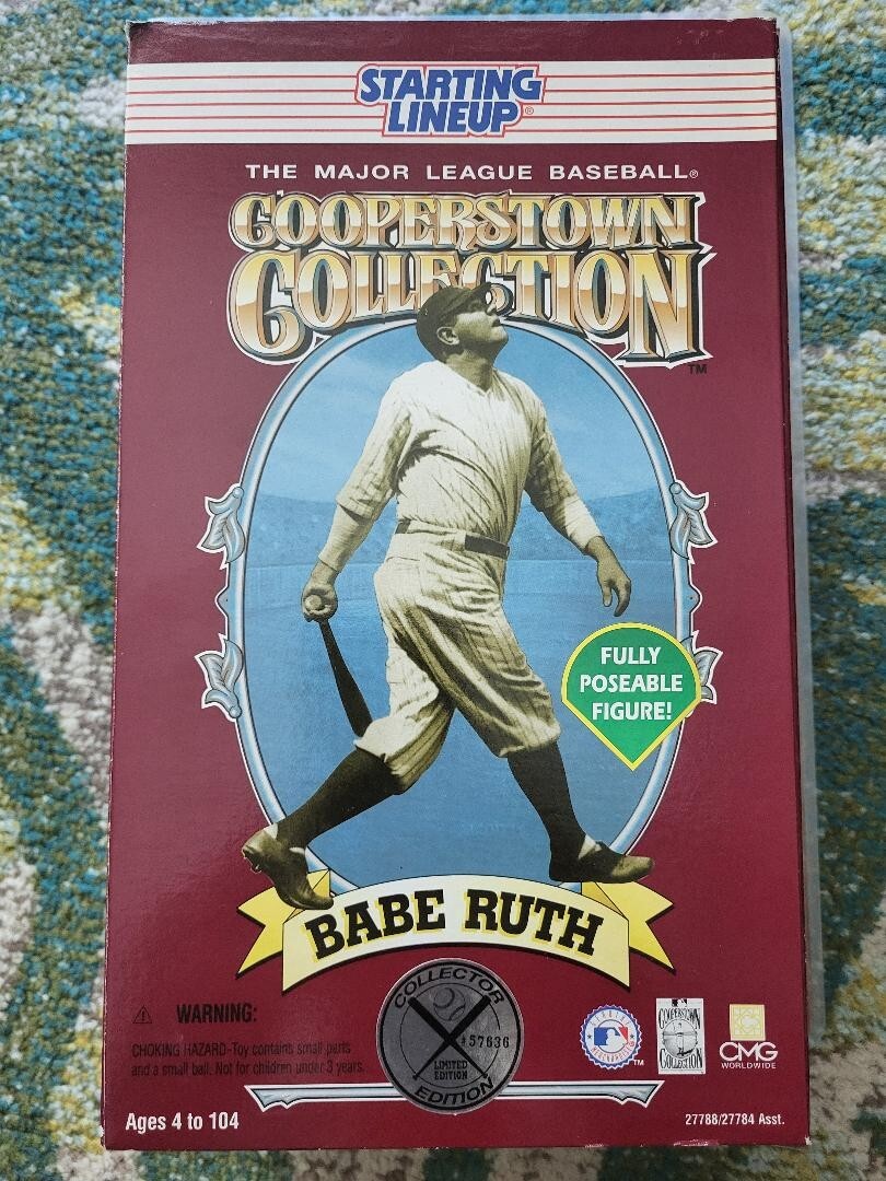 1996 Starting Lineup BABE RUTH Cooperstown Collection 12" Poseable Figure- New