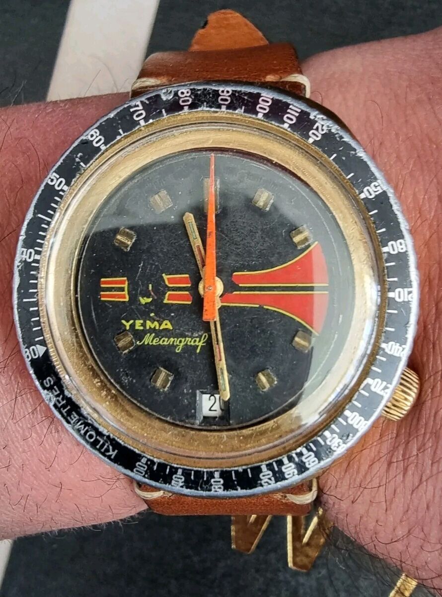 70's vintage watch mens racing Yema Meangraf hand wind | eBay 70's vintage watch mens racing Yema Meangraf hand wind | eBay