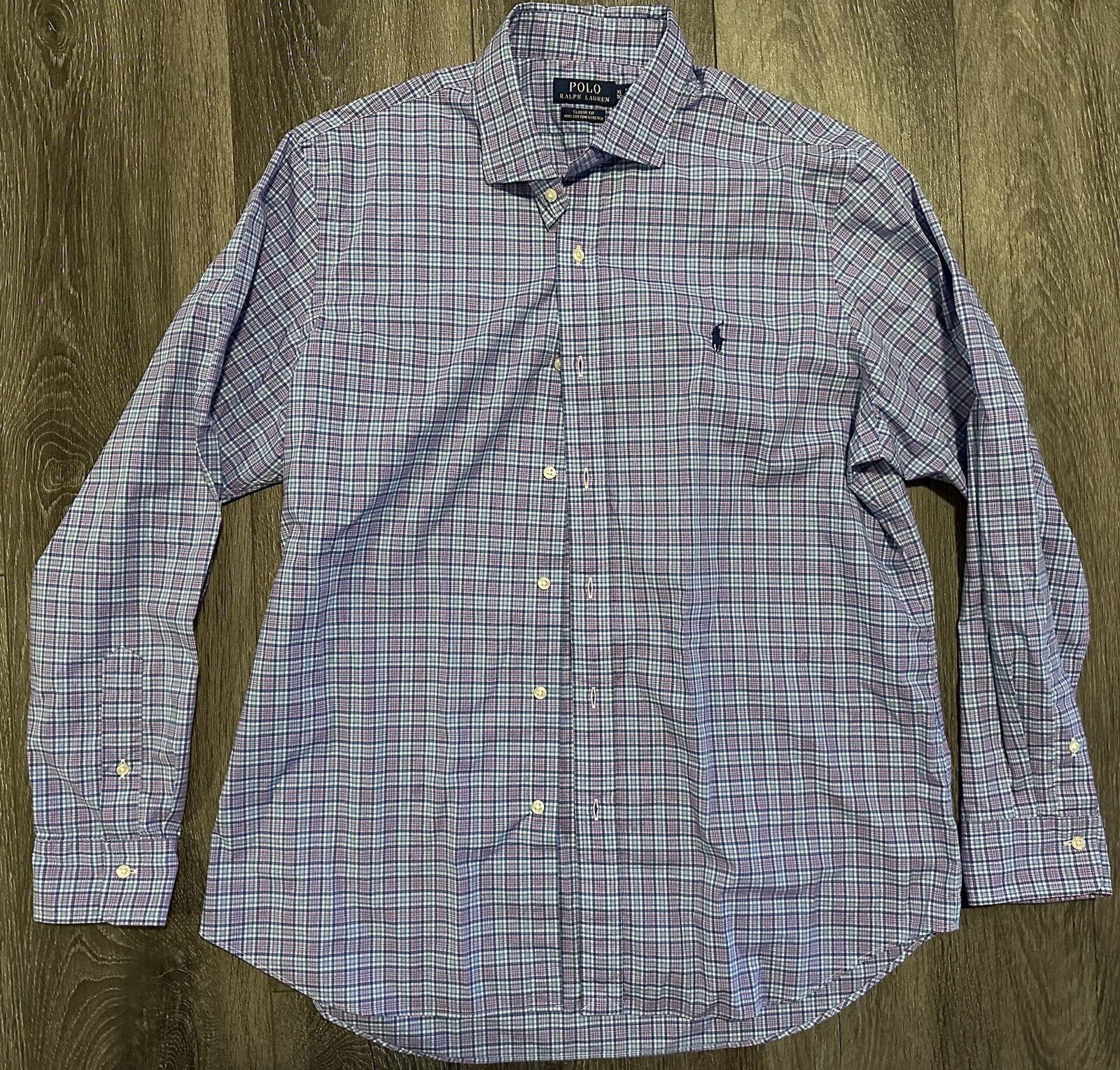 Polo Ralph Lauren Shirt Plaid Multicolored Button Down Long Sleeve Mens XL