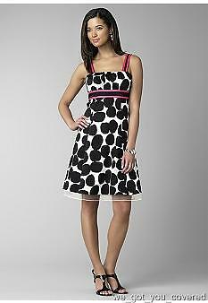 NWT Kim Rogers Womens Jr Black White Summer Cocktail Party Easter Prom Dress 12P