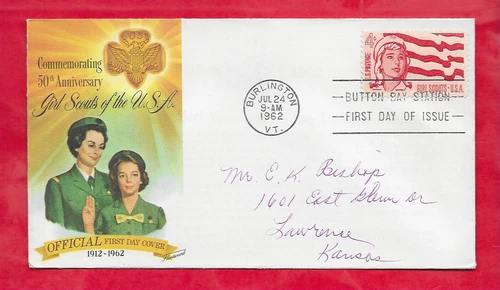 1962 Girl Scouts of the USA 1st Day Cover (Scott's# 1199) Fleetwood Cachet Z-143