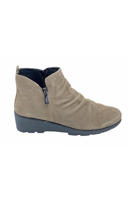 The Flexx Suede Wedge Boots Sling Shot Peanut