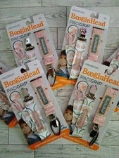 New BooginHead 2 Pack PaciGrip Pacifier Clip White Pink Rainbows Dots FREE SHIP!