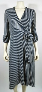 whistles stripe wrap dress