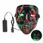 thumbnail 15 - 3 Mode LED Mask Neon Stitches Costume Halloween Purge Cosplay Light Up Wire SALE