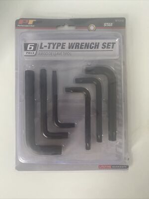 Performance Tool W1319 , 6 pc L-Type Star Wrench Set