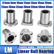 LMF LMH LMK Diameter 6mm to 80mm Flanged Bushing Linear Motion Ball Bearing CNC