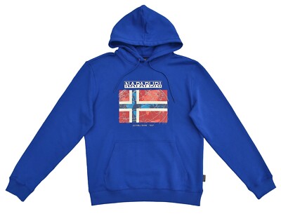 NAPAPIJRI - HOODIE SWEATSHIRT KAPUZE B-GUIRO H - BLAU - Größen M / XXL  - NEU