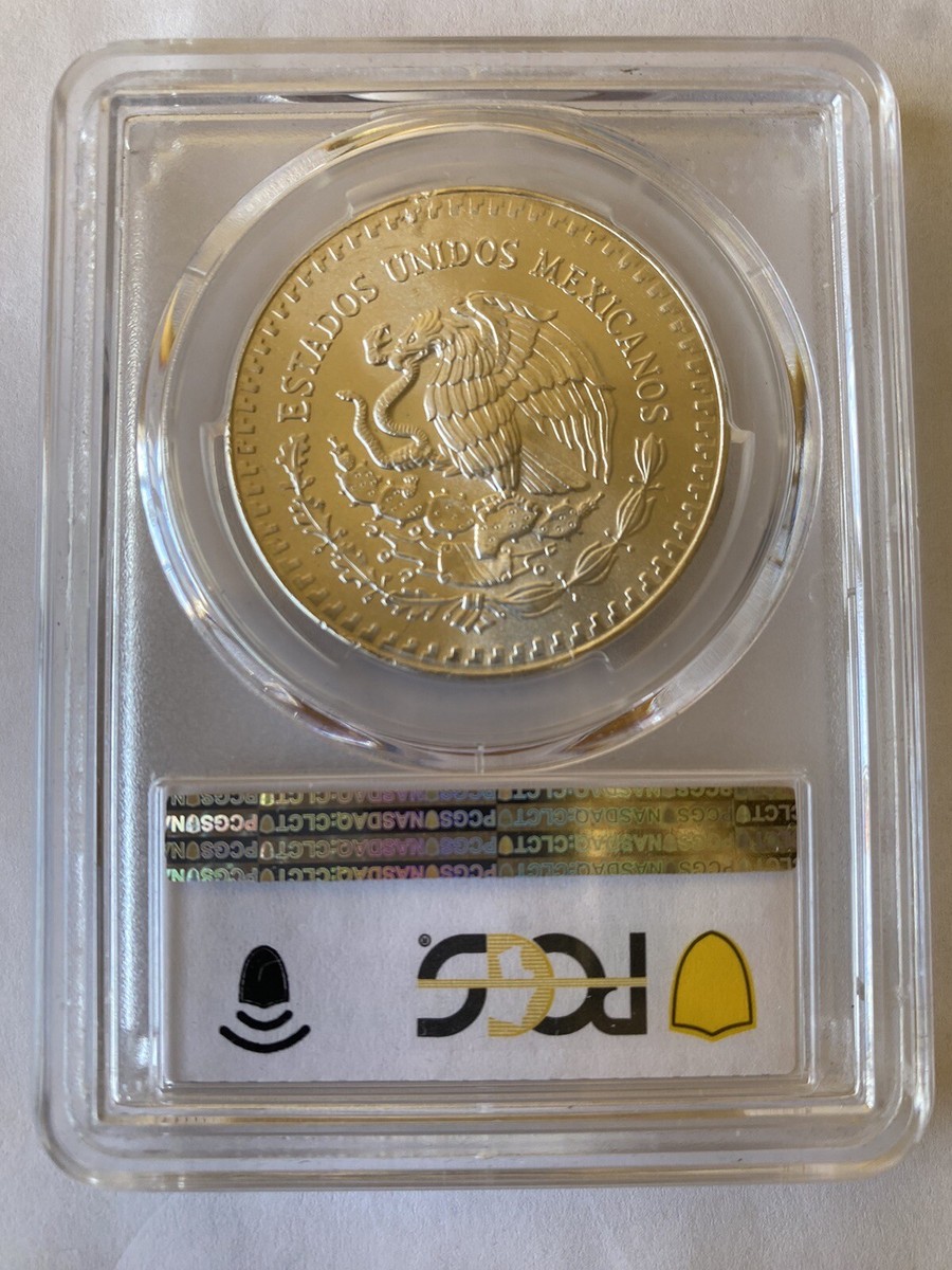 1987-Mo Mexico Libertad Silver DDO ONZA PCGS MS67 GOLD SHIELD