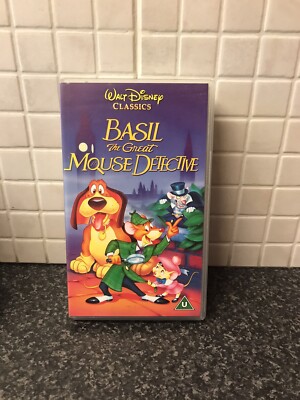 Walt Disney Classics Basil The Great Mouse Detective Vhs Vintage Video