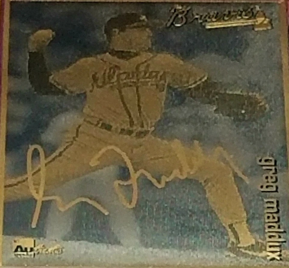 1997 - MLB - Atlanta Braves - Greg Maddux - 24K Gold Metal PRODUCTION PROOF CARD - Image 4 of 4