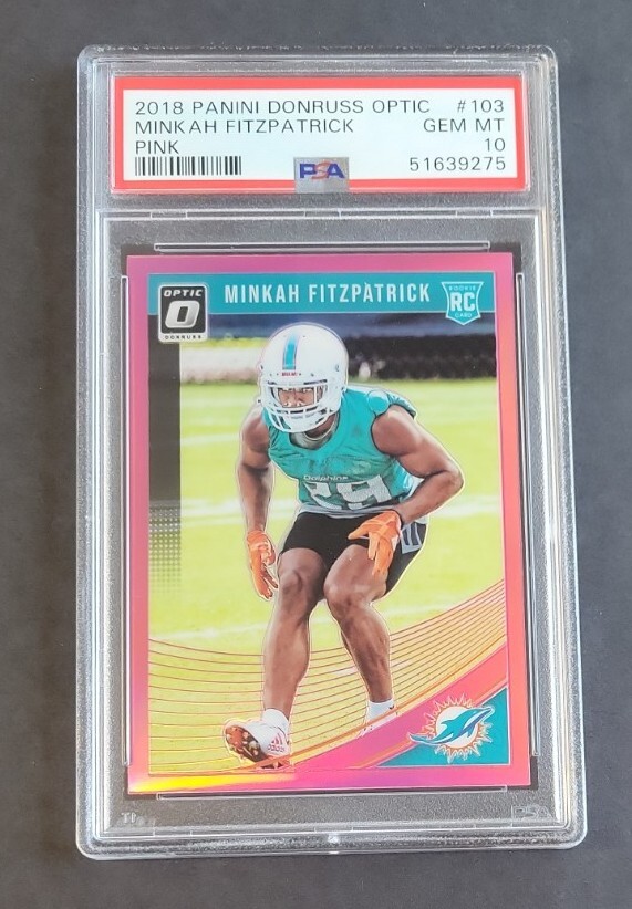 Minkah Fitzpatrick 2018 Panini Donruss Optic Pink Prizm RC #103 PSA 10 Rookie