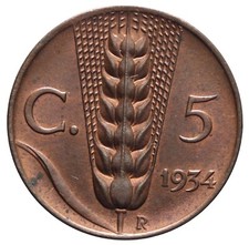 DN - Regno d'Italia - 5 centesimi 1934 - Vittorio Emanuele III - 3207