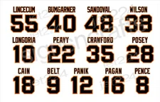 SF Giants STICKER DECAL 2010s Posey Sandoval Lincecum Bumgarner Wilson Pence +