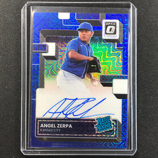 2022 Donruss Optic Angel Zerpa Rated Rookie Signatures Auto Blue Mojo 29/99