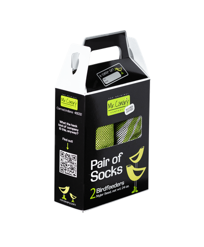 MR CANARY THISTLE SOCK FEEDERS ‘PAIR OF SOCKS’ - Picture 4 of 10