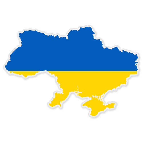Ukraine Map Flag Ukrainian car bumper sticker window decal 5" x 3" - Picture 1 of 1