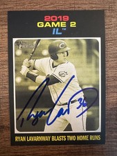 Ryan Lavarnway Signed Heritage 2019 IP AUTO Columbus Clippers #199