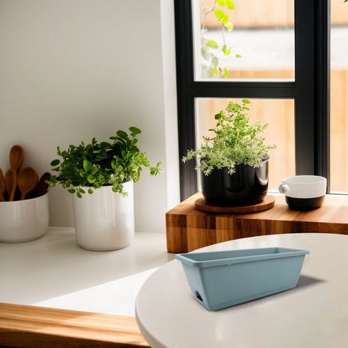 4PCS Rectangular Plastic Window Boxes for Flower and Vegetable Planting - Picture 9 of 50