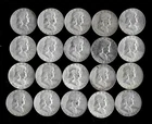 Franklin Half Dollar Roll (20 Coins)  90% Silver (1948-63) Lot C09