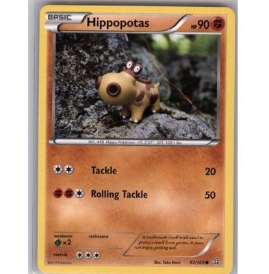 Hippopotas 87/160 Common Primal Clash Pokemon Near Mint