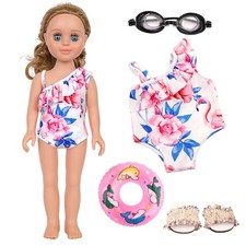 Doll Swimsuit Set for 18-Inch Doll, 7 Pcs Doll Swimming Accessories, 18-Inch ...