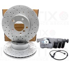 FÜR BMW X1 25d E84 M SPORT VORNE QUER GELOCHT BREMSSCHEIBEN BELÄGE SENSOR 312mm