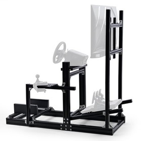 Marada 4080 Aluminum Racing Sim Cockpit With TV Stand Fit Logitech Thrustmaster