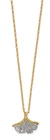 Brighton EVERBLOOM GINGKO Leaf  Small Crystal Necklace #JM7572 MSRP $108 NWT