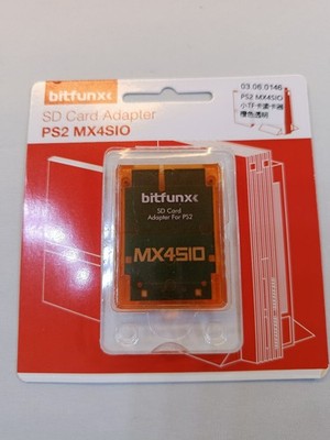 Bitfunx PS2 MX4SIO MICRO SD Karten Adapter Playstation 2 Memory Card orange