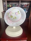 Darling Fenton Burmese Glass Handpainted/Signed Hat with Stand-Signed by Artist