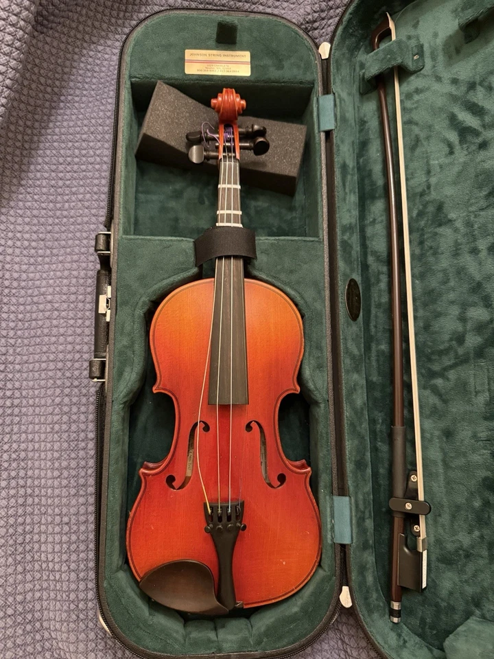 Estuche Bobelock para violín Suzuki tamaño 1/4 (necesita puente), arco Glasser NY. Foto 2 de 4