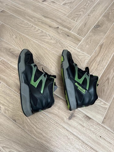 Reebok Pump Omni Lite Black Grey Green 4-361016 UK 10 US 11 classic Hexalite - Picture 4 of 12