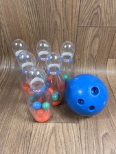 Little Tikes TotSports 6 Piece Bowling Set - 6 Clear Plastic Pins 1 Ball