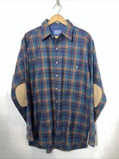 Vtg Pendleton Plaid Virgin Wool Flannel Size L Made In USA