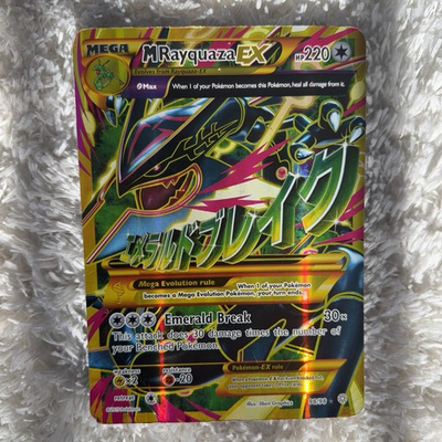 #ad Pokémon M Rayquaza Jumbo EX 98 98 Mega EX Foil 220 HP Emerald Break Pokémon TCG $45.00