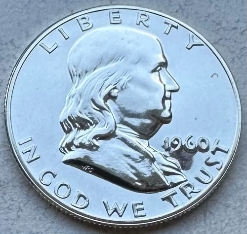 1960 Proof Franklin Half Dollar 90% Silver-INV#8435