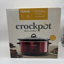 Crock-Pot 2133111 Large 7-Quart Versatile Electric  Slow Cooker, Metallic Red