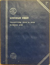 Lincoln Head Cent Collection 1909-1940, Number One Book 9004 partially Complet