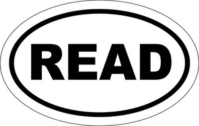 * Oval Car Magnet Read Magnetic Bumper Sticker Black 