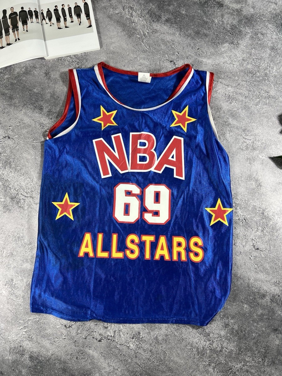VERY RARE VINTAGE NBA 69 ALLSTARS BASKETBALL JERSEY SHIRT Size Medium