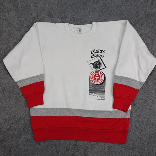 Vintage California State University Sweatshirt Mens XL CSU Wildcats Chico 80s