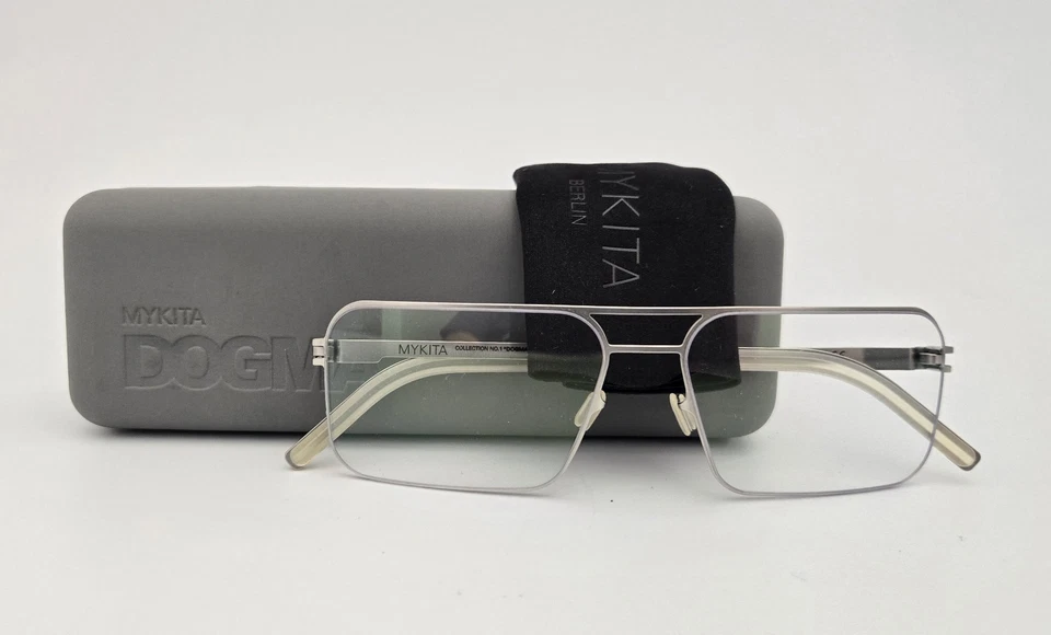 Gafas Mykita NUEVO Modelo Dogma 1.2 Color 09 Mate Plata Talla 56 Cuadradas Foto 3 de 4