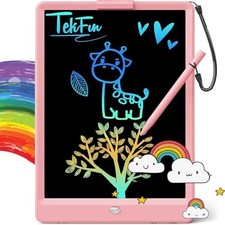 LCD Writing Tablet for Kids, 10-inch Coloring Drawing Pad, 7"W x 9.8"H Pink