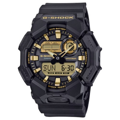 Casio G-Shock BLACK & GOLD VAPOR GA-010GB-1A9 Ana-Digi Mens Watch GA-010 SERIES