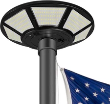 440 LEDs 1800 Lumen Flagpole Light Solar Powered with DC Charge Port Waterproof