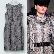 Oscar de la Renta | 2011 FW 100% Silk Animal Fur Print Dress | Sz US6 ~ Medium
